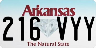 AR license plate 216VYY