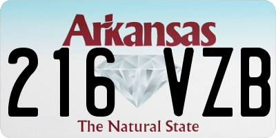 AR license plate 216VZB