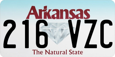 AR license plate 216VZC