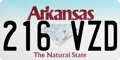 AR license plate 216VZD