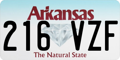 AR license plate 216VZF