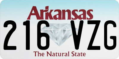 AR license plate 216VZG