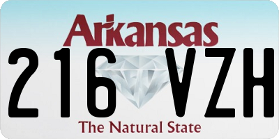 AR license plate 216VZH