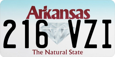 AR license plate 216VZI