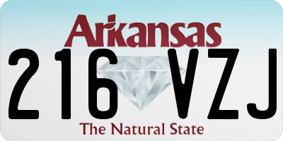 AR license plate 216VZJ