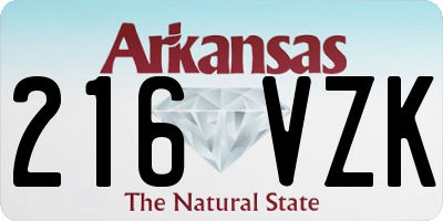 AR license plate 216VZK