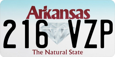 AR license plate 216VZP