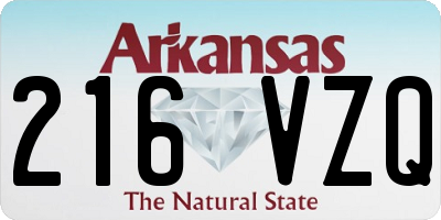 AR license plate 216VZQ