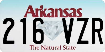 AR license plate 216VZR