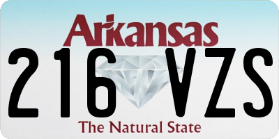 AR license plate 216VZS