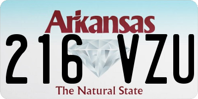 AR license plate 216VZU