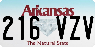 AR license plate 216VZV