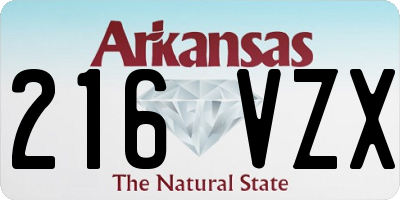AR license plate 216VZX