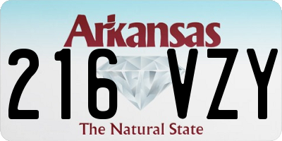 AR license plate 216VZY