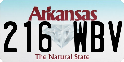 AR license plate 216WBV