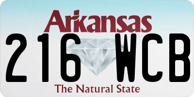 AR license plate 216WCB