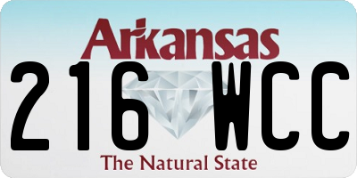 AR license plate 216WCC