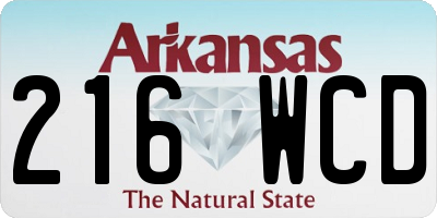 AR license plate 216WCD