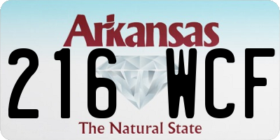 AR license plate 216WCF
