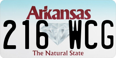 AR license plate 216WCG