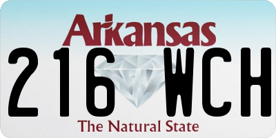 AR license plate 216WCH