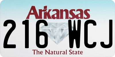 AR license plate 216WCJ