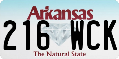 AR license plate 216WCK