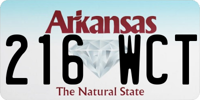 AR license plate 216WCT