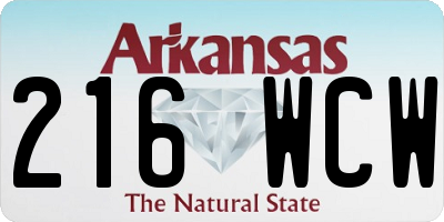 AR license plate 216WCW