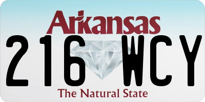 AR license plate 216WCY