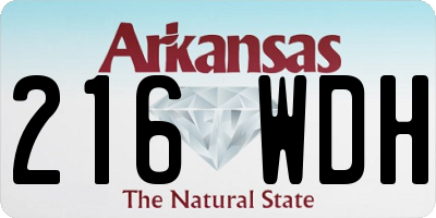 AR license plate 216WDH