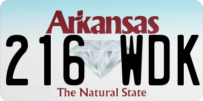 AR license plate 216WDK
