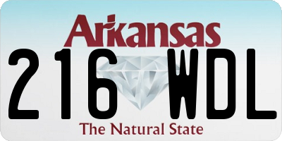 AR license plate 216WDL