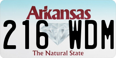 AR license plate 216WDM