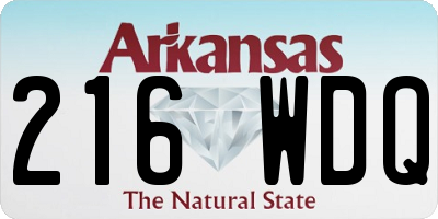 AR license plate 216WDQ