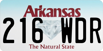AR license plate 216WDR