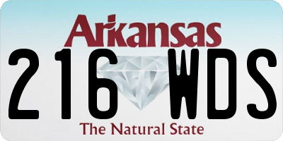 AR license plate 216WDS