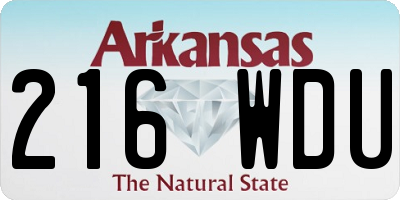 AR license plate 216WDU