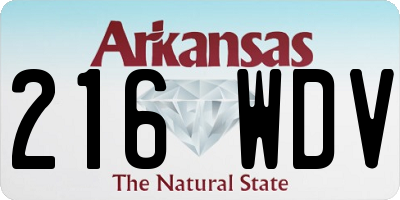 AR license plate 216WDV