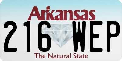 AR license plate 216WEP