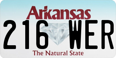 AR license plate 216WER