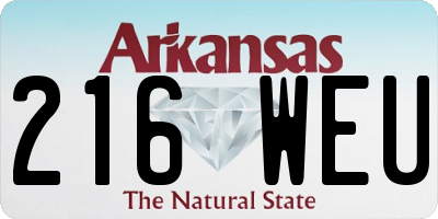 AR license plate 216WEU