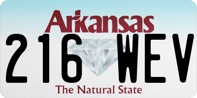 AR license plate 216WEV