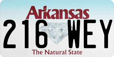 AR license plate 216WEY