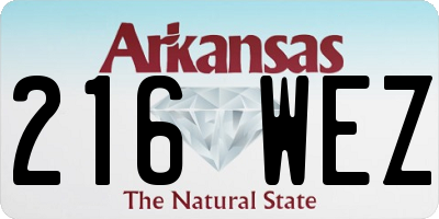 AR license plate 216WEZ