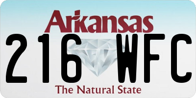 AR license plate 216WFC