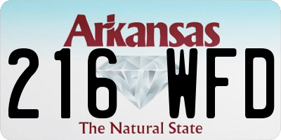 AR license plate 216WFD