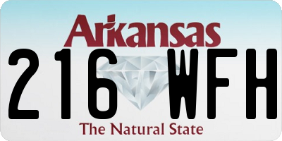 AR license plate 216WFH