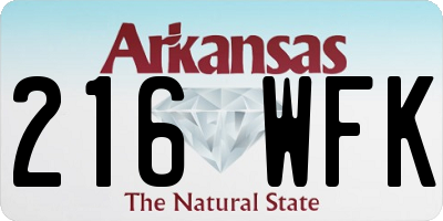 AR license plate 216WFK