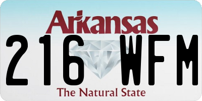 AR license plate 216WFM